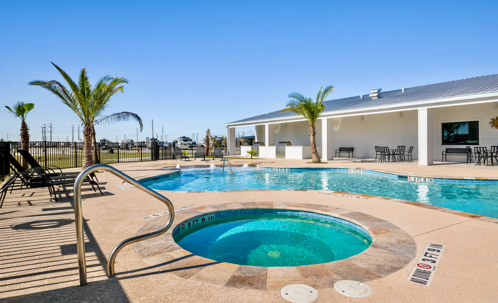 Resort pool and hot tub